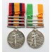 Queen's South Africa (Clasps - Cape Colony, Paardeberg, Transvaal) and King's South Africa (Clasps - South Africa 1901, South Africa 1902) Medal Pair - Pte. J.W. Hill, 2nd Bn. Lincolnshire Regiment