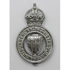 Northumberland Constabulary Cap Badge - King's Crown