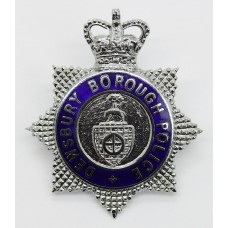 Dewsbury Borough Police Senior Officer's Enamelled Cap Badge - Queen's Crown