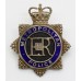 Metropolitan Police Senior Officer's Silvered & Enamel Cap Badge - Queen's Crown