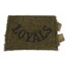 The Loyal Regiment (LOYALS) WW2 Cloth Slip On Shoulder Title