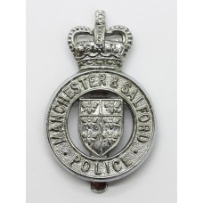 Manchester & Salford Police Cap Badge - Queen's Crown