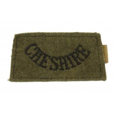 Cheshire Regiment (CHESHIRE) WW2 Cloth Slip On Shoulder Title