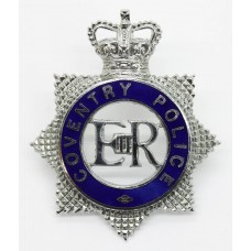 Coventry Police Senior Officer's Enamelled Cap Badge - Queen's Crown