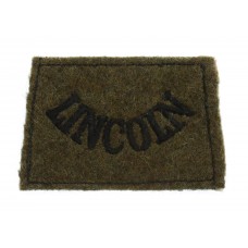 Lincolnshire Regiment (LINCOLN) WW2 Cloth Slip On Shoulder Title