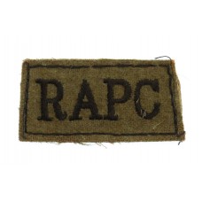 Royal Army Pay Corps (R.A.P.C.) WW2 Cloth Slip On Shoulder Title