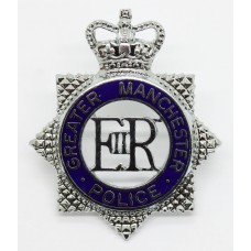 Greater Manchester Police Senior Officer's Enamelled Cap Badge - Queen's Crown