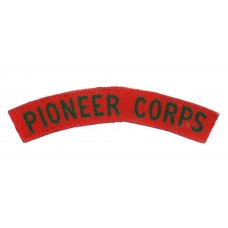 Pioneer Corps (PIONEER CORPS) WW2 Printed Shoulder Title