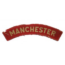 Manchester Regiment (MANCHESTER) WW2 Printed Shoulder Title