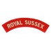 Royal Sussex Regiment (ROYAL SUSSEX) WW2 Printed Shoulder Title