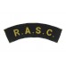Royal Army Service Corps (R.A.S.C.) WW2 Printed Shoulder Title