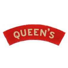 Queen's Royal West Surrey Regiment (Queen's) WW2 Printed Shoulder Title