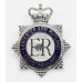 Leicester and Rutland Constabulary Senior Officer's Enamelled Cap Badge - Queen's Crown