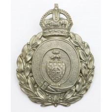 Dewsbury Borough Police Wreath Helmet Plate - King's Crown