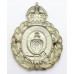 Dewsbury Borough Police Wreath Helmet Plate - King's Crown