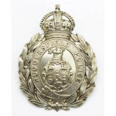 Huddersfield Police Wreath Helmet Plate - King's Crown