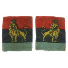 Pair of H.Q. British Troops Egypt Printed Formation Signs 