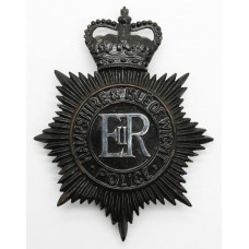 Hampshire & Isle of Wight Constabulary Night Helmet Plate - Queen's Crown