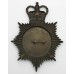 Durham County Constabulary Night Helmet Plate - Queen's Crown