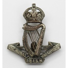 Royal Irish Regiment Officer's Silver Plated Cap Badge - King's C