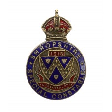 WW1 Shropshire Special Constabulary Special Constable 1916 Enamelled Lapel Badge