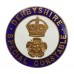 Derbyshire Special Constabulary Enamelled Lapel Badge - King's Crown