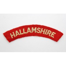 Hallamshire Bn. York & Lancaster Regiment (HALLAMSHIRE) Cloth Shoulder Title