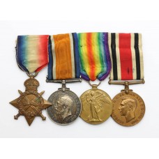 WW1 1914-15 Star Medal Trio and George VI Special Constabulary Long Service Medal Group of Four - C.Sgt. F. Fowler, 19th Bn. (3rd Salford Pals) Lancashire Fusiliers