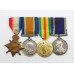 WW1 1914-15 Star Medal Trio and Royal Naval Long Service & Good Conduct Medal Group of Four - Victualling Chief Petty Officer E. Folland, Royal Navy