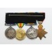 WW1 1914-15 Star Medal Trio and Royal Naval Long Service & Good Conduct Medal Group of Four - Victualling Chief Petty Officer E. Folland, Royal Navy
