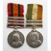 Queen's South Africa Medal (Clasps - Cape Colony, Paardeberg, Johannesburg) and King's South Africa Medal (Clasps - South Africa 1901, South Africa 1902) - Pte. H.G. Clarke, 2nd Bn. Lincolnshire Regiment