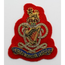 Queen's Royal Hussars Officer's Bullion Cap Badge