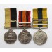 Queen's Sudan, Queen's South Africa (Clasps - Transvaal, South Africa 1902) and Khedives Sudan (Clasps - The Atbara, Khartoum) Medal Group of Three - Pte. H. Garton, Lincolnshire Regiment - Wounded at the Battle of Atbara