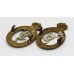 Pair of Royal Corps of Signals Collar Badges - King's Crown