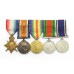 WW1 1914-15 Star Medal Trio, WW2 Defence Medal & George VI Police Long Service & Good Conduct Medal Group of Five - Cpl. H.F. Doswell, 22nd London Regiment & Military Foot Police