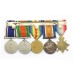 WW1 1914-15 Star Medal Trio, WW2 Defence Medal & George VI Police Long Service & Good Conduct Medal Group of Five - Cpl. H.F. Doswell, 22nd London Regiment & Military Foot Police