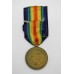 WW1 Victory Medal - Pte. G. Glastonbury, The Queen's (Royal West Surrey) Regiment