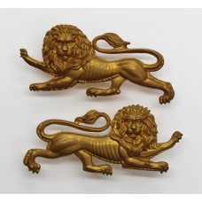 Pair of King's Own (Royal Lancaster) Regiment Collar Badges