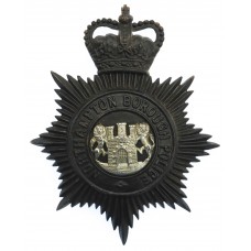 Northampton Borough Police Night Helmet Plate - Queen's Crown