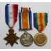 WW1 1914 Mons Star Medal Trio with Dog Tag - Pte. H. Bowers, Lancashire Fusiliers (Later R.F.C.)