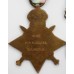 WW1 1914 Mons Star Medal Trio with Dog Tag - Pte. H. Bowers, Lancashire Fusiliers (Later R.F.C.)