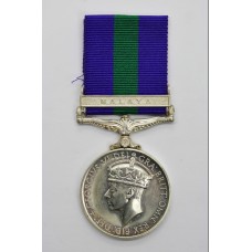 General Service Medal (Clasp - Malaya) - Pte. W. Aisbitt, King's Own Yorkshire Light Infantry