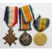WW1 1914-15 Star Medal Trio - Gnr. F. Munton, Royal Field Artillery