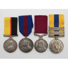 Queen's Sudan, 1911 Delhi Durbar, Edward VII LS&GC and Khedives Sudan (Clasps - The Atbara, Khartoum) Medal Group of Four - Pte. J. Moon, 1st Bn. Lincolnshire Regiment