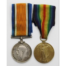 WW1 British War & Victory Medal Pair - Pte. A. Sutton, 21st (Wool Textile Pioneers) Bn. West Yorkshire Regiment