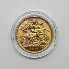 1911 George V 22ct Gold Half Sovereign Coin