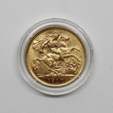 1910 Edward VII 22ct Gold Half Sovereign Coin