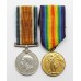 WW1 British War & Victory Medal Pair - Pte. T. Wormsley, The King's Own (Royal Lancaster Regiment)