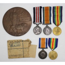 WW1 Military Medal, British War Medal, Victory Medal & Memori