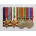 Unattributed WW2 Medal Group of Four - Court Mounted